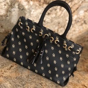 Dooney & Bourke Mini Satchel, Black and Cream
